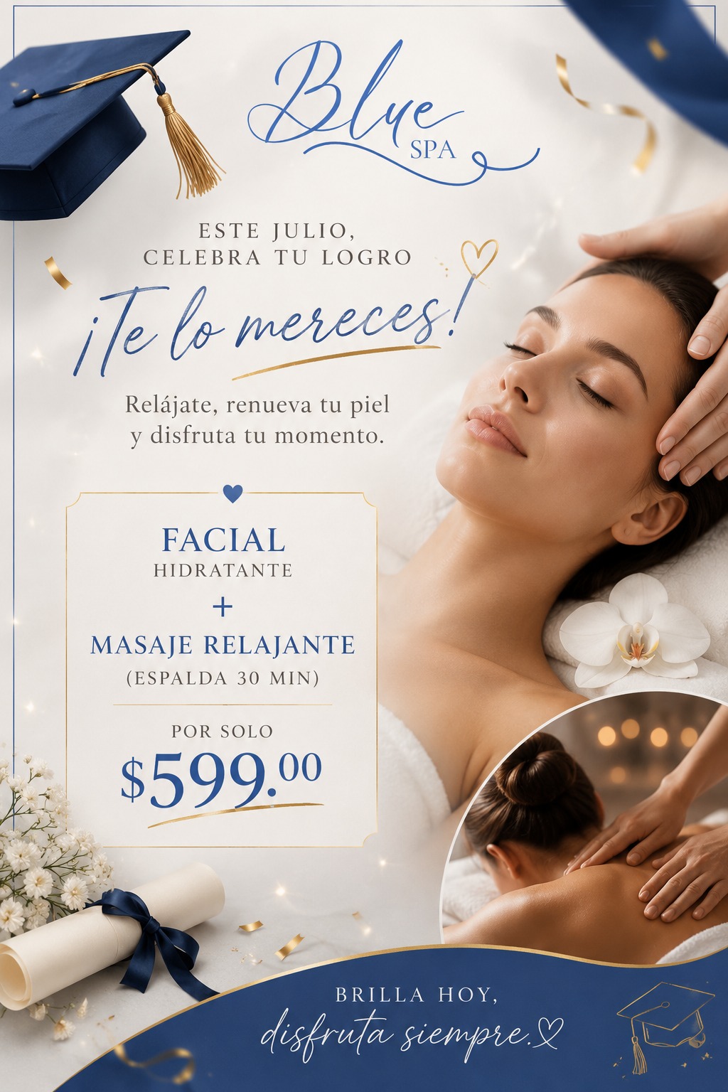 Hydrating facial and relaxing massage
